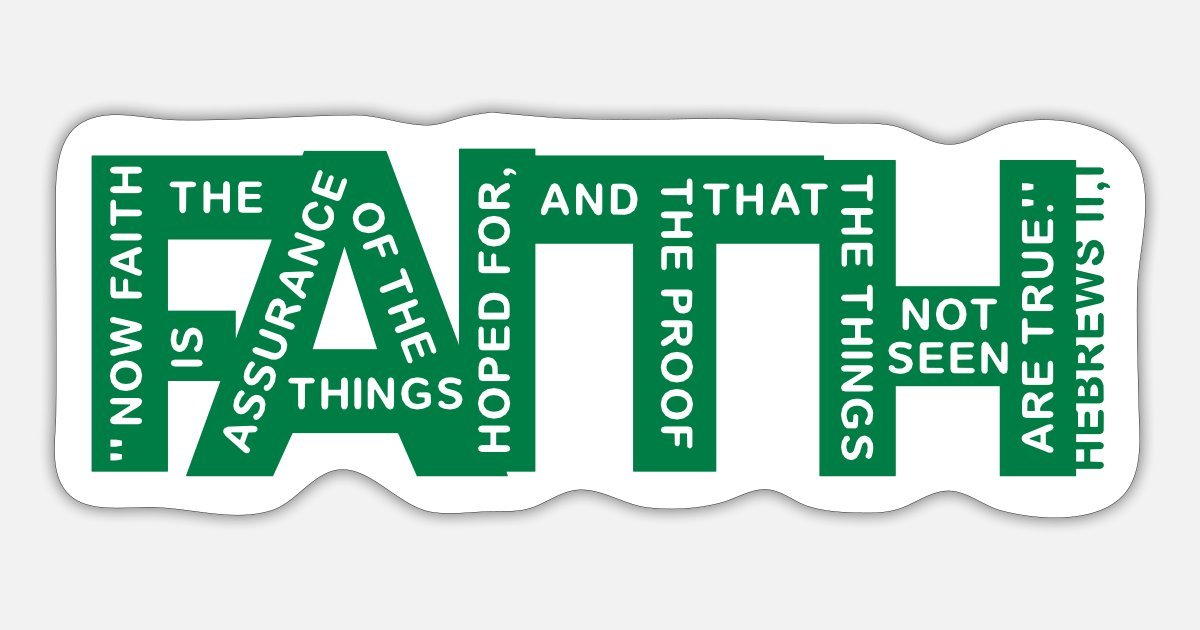 faith hebrews 11 1 1col sticker