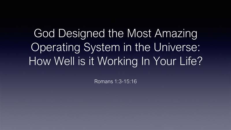 gods amazing operating system